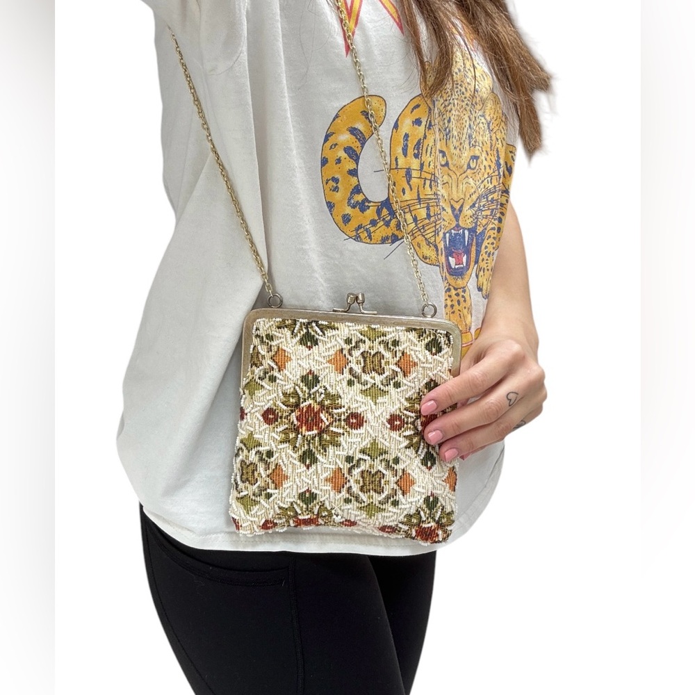 Fine Arts Vintage Beaded Tapestry Evening Bag - Picture 2 of 14